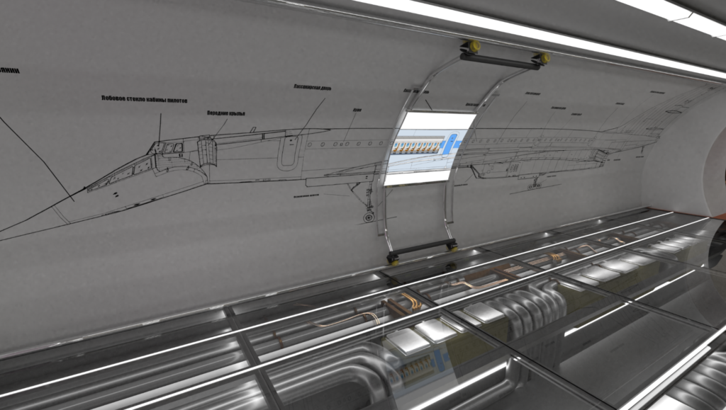 Интерактивное изображение по вехам разработки Ту-144 “X-ray"